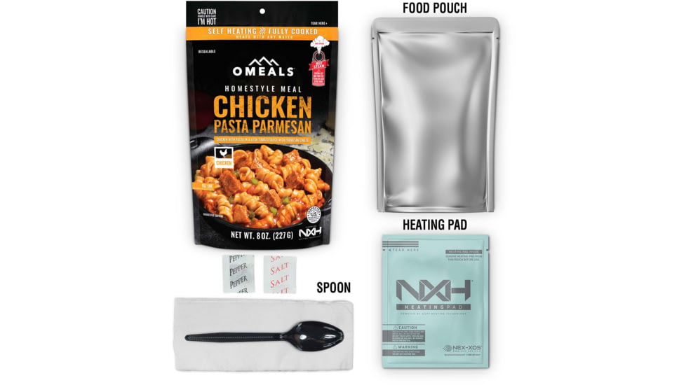 OMEALS Chicken Pasta Parmesan, 10 oz, Multi, 7.5 inches x 1 inch x 11.25 inches, OMEC5