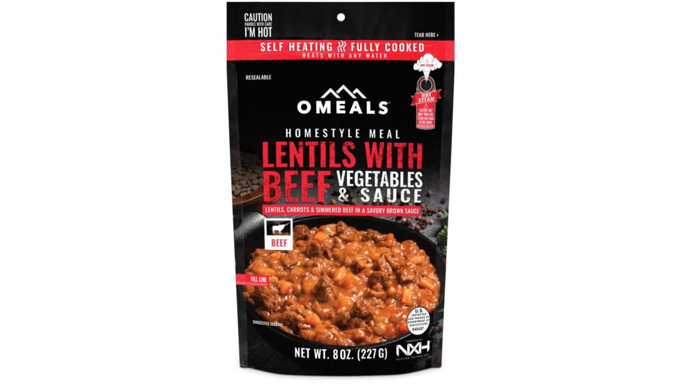 Omeals Homestyle Meal, Lentils With Beef