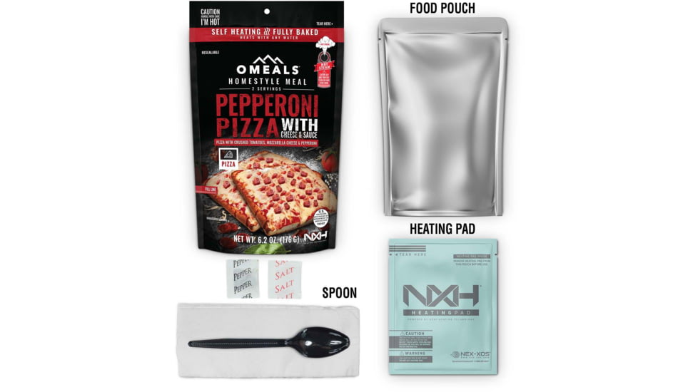 OMEALS Pepperoni Pizza, 20.2 oz, Multi, 7.5 inches x 1 inch x 11.25 inches, OMEPZ1