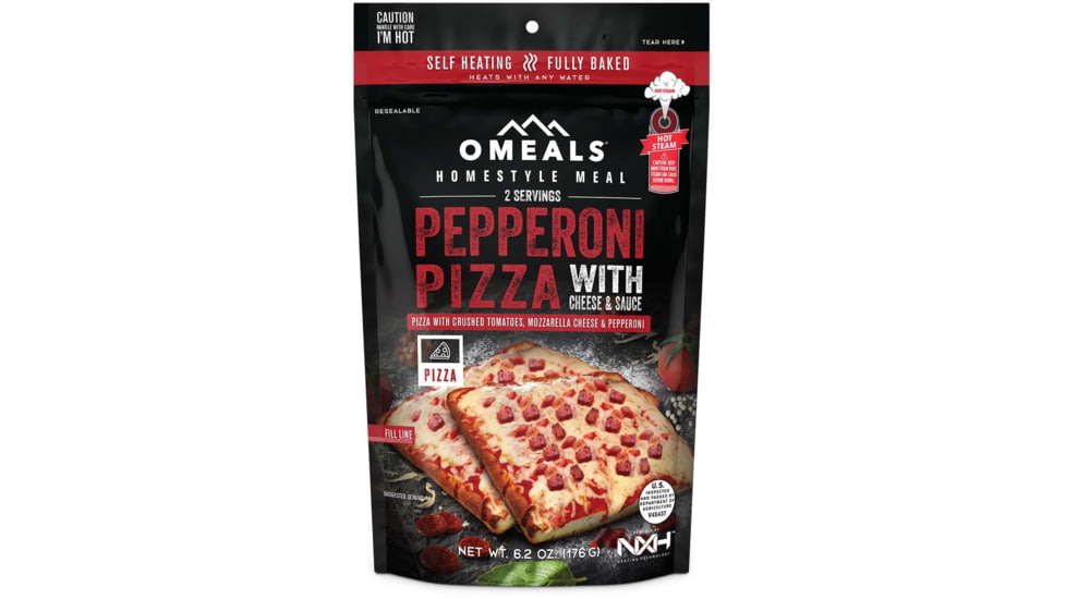 OMEALS Pepperoni Pizza, 20.2 oz, Multi, 7.5 inches x 1 inch x 11.25 inches, OMEPZ1