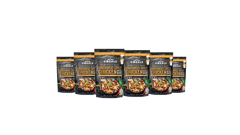 Omeals Southwest Style Chicken with Rice, 6 pack, 7.5 inches x 2 inches x 10.75 inches OMEC3X6