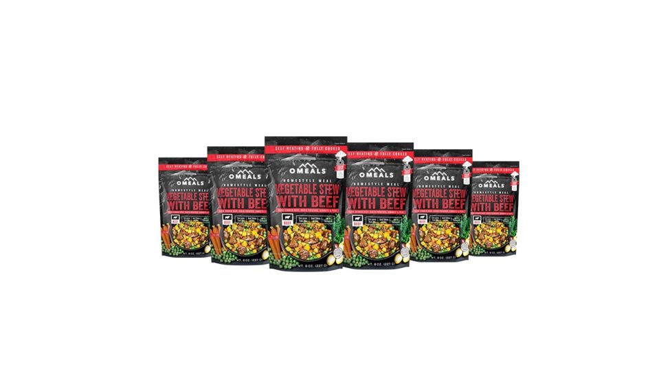 Omeals Vegetable Stew with Beef, 6 pack, 7.5 inches x 2 inches x 10.75 inches OMEM4X6