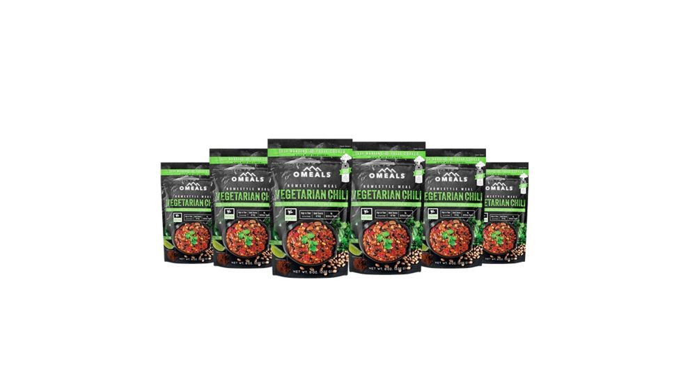 Omeals Vegetarian Chili, 6 pack, 7.5 inches x 2 inches x 10.75 inches OMEV4X6