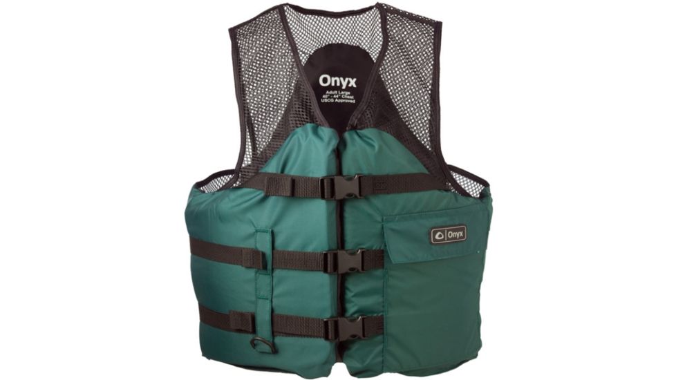 ONYX Mesh Classic Sport Vest, Fishing,XXL Size for Adult, Nylon, Foam, Hunter Green 93760063