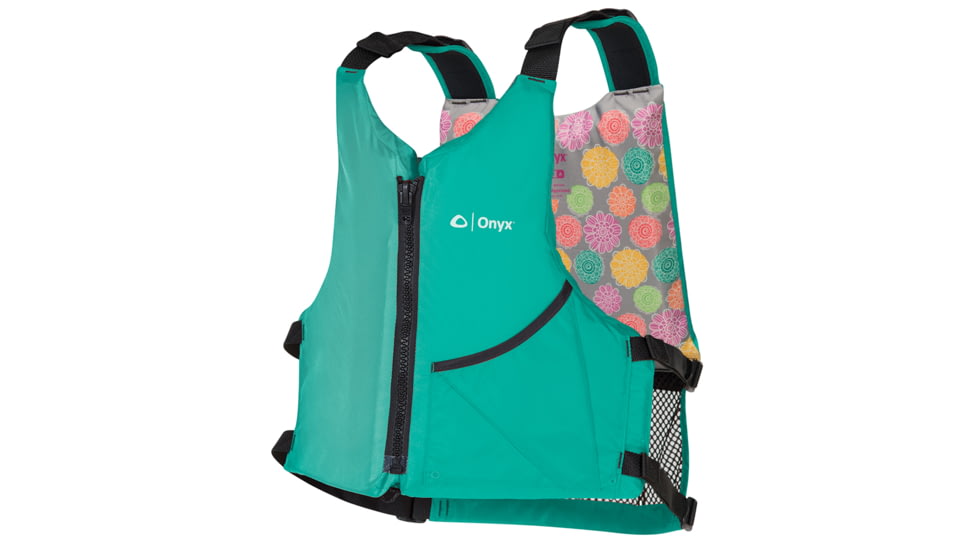 Onyx Outdoor Universal Paddle Vest - Adult Universal - Aqua/Floral 73383