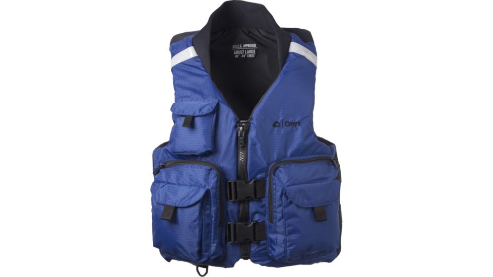 ONYX Pro Caster Vest, L Size for Adult, Nylon Outershell, Collar, Navy 86640034