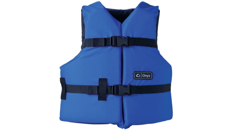 ONYX Universal General Purpose Life Vest, for Adult, Nylon, Foam, Black, Blue, 103000-500-002-12