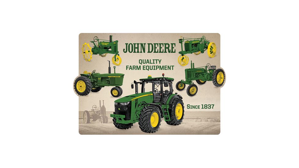Open Road Brands Die Cut Emb Tin Sign John Deere Collage