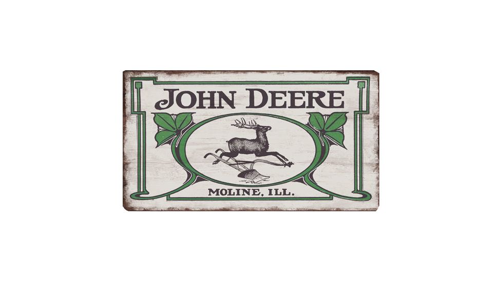 Open Road Brands Mdf Flat Sign John Deere Vintage Logo