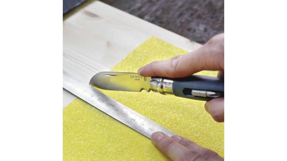 Opinel DIY Folding Knife No.9, 3.125in, Stainless Steel, Gray, Beechwood Handle, 001792