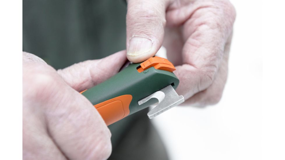 Opinel Explore Folding Knive Num.12, 3.98in, w/ Virobloc, 12C27 Sandvik SS, Orange, 001974