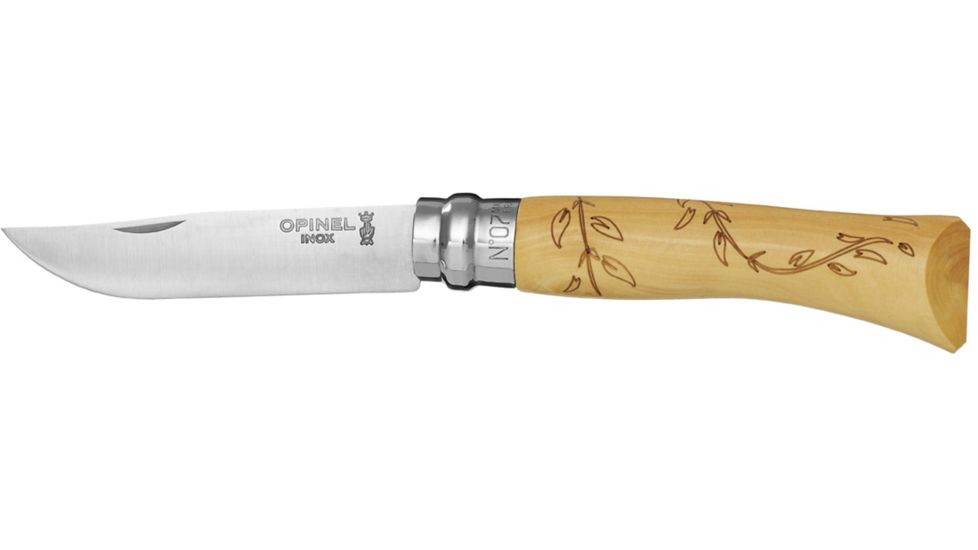 Opinel Folder No. 7 Folding Knife,Clip,Brushed, 001551