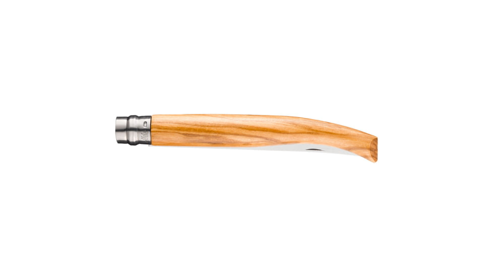Opinel No.15 Effile Folding Knife, 5.9in, Stainless Steel/Sandvik 12C27, Plain, Wood, Olive Wood, 2608