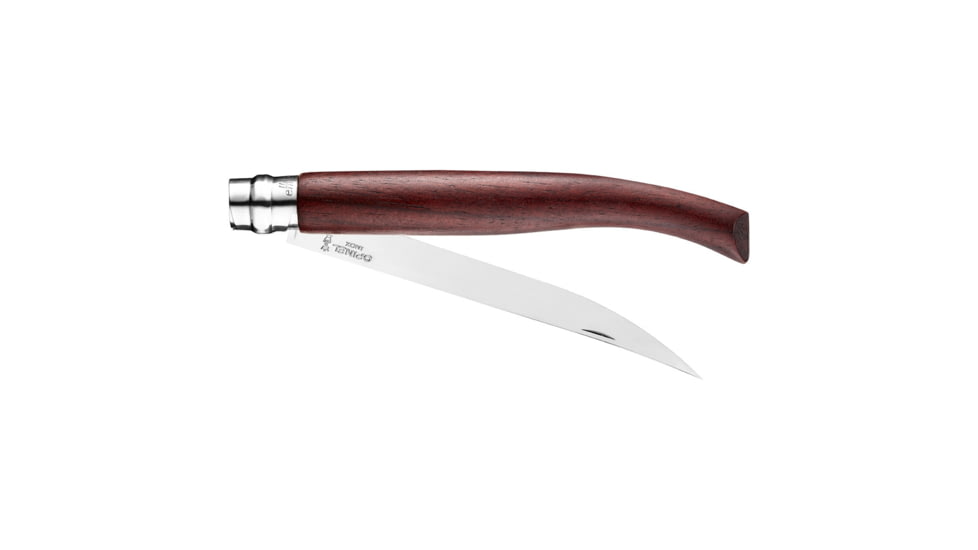 Opinel No.15 Effile Folding Knife, 5.9in, Stainless Steel/Sandvik 12C27, Plain, Wood, Padouk Wood, 2557