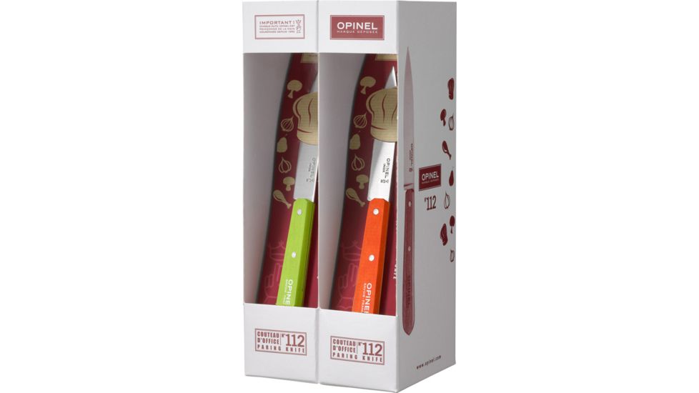 Opinel Paring Assortment Kitchen Knife,3.75in,12C27 MOD Sandvik Stainless Blade,Color Beechwood Handle OP01512