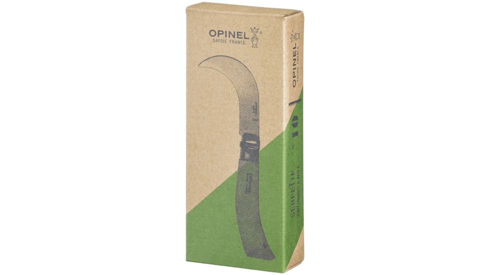 Opinel Pruning Folding Knife No.10, 3.25in, 12C27 Sandvik SS, Beechwood Handle, Wood, 113110