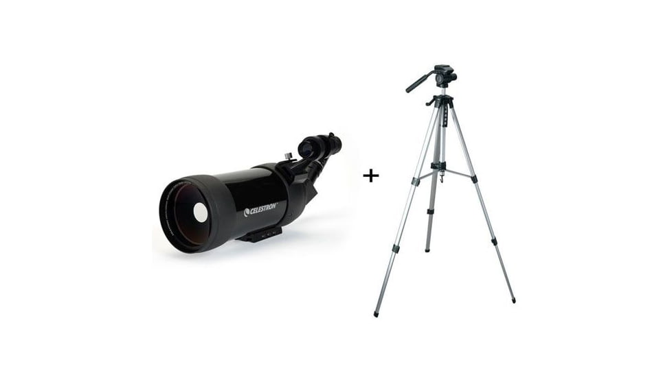 OpticsPlanet Exclusive Celestron 90mm Maksutov Angled Spotting Scope w/Tripod 52268-OP