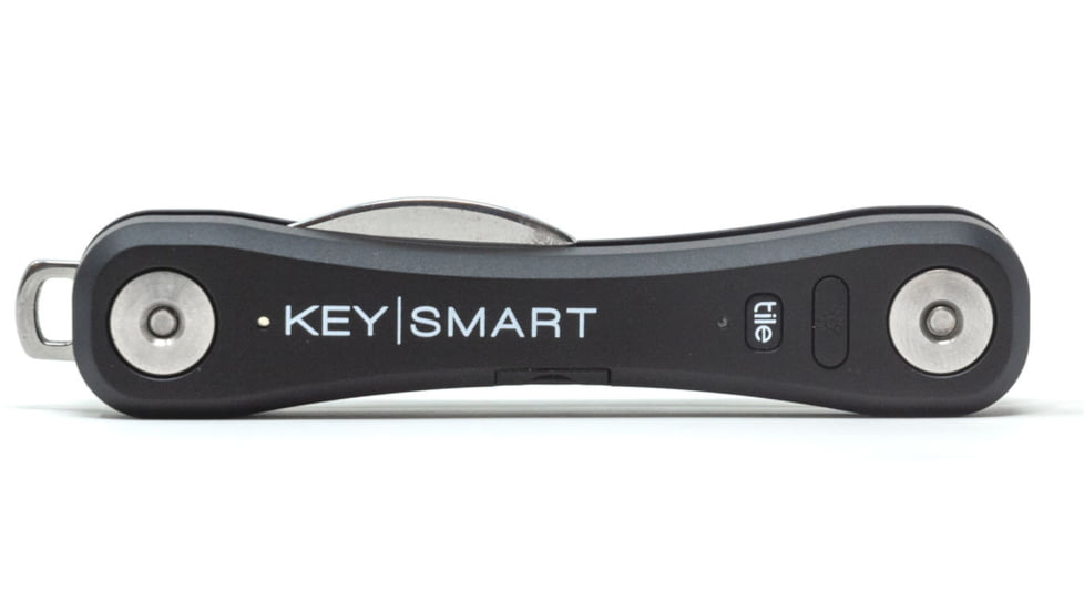 OpticsPlanet Exclusive KeySmart Pro w/Tile Smart LocationKey Holder, Custom, Black, KS411-C-OP-BLK