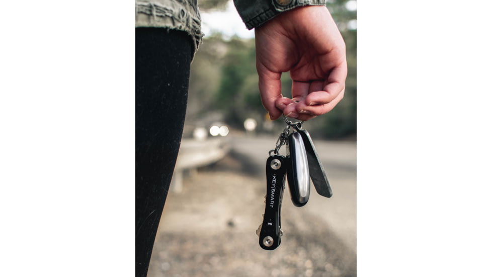 OpticsPlanet Exclusive KeySmart Pro w/Tile Smart LocationKey Holder, Custom, Black, KS411-C-OP-BLK