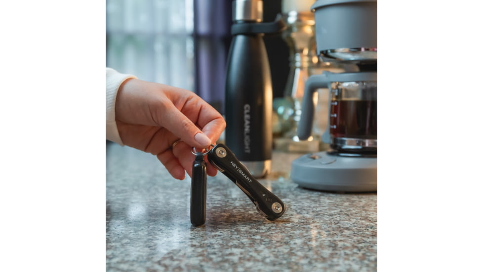 OpticsPlanet Exclusive KeySmart Pro w/Tile Smart LocationKey Holder, Custom, Black, KS411-C-OP-BLK