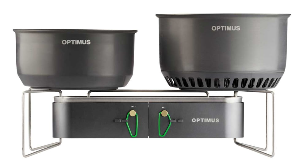 Optimus Gemini 2-Burner Canister Fuel Stove, Butane/Isobutane/Propane, 8020872