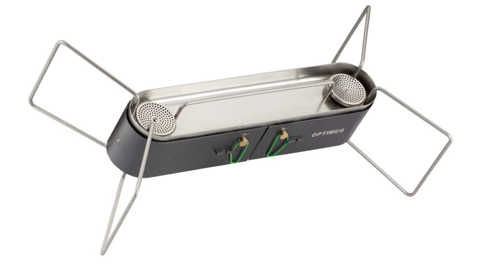 Optimus Gemini 2-Burner Canister Fuel Stove, Butane/Isobutane/Propane, 8020872