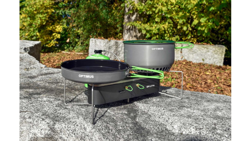 Optimus Gemini 2-Burner Canister Fuel Stove, Butane/Isobutane/Propane, 8020872