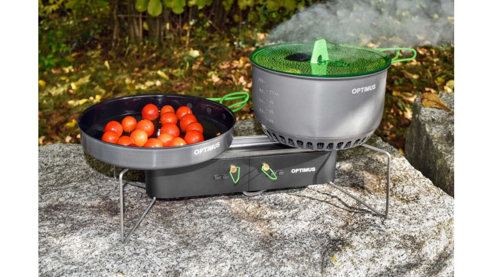 Optimus Gemini 2-Burner Canister Fuel Stove, Butane/Isobutane/Propane, 8020872