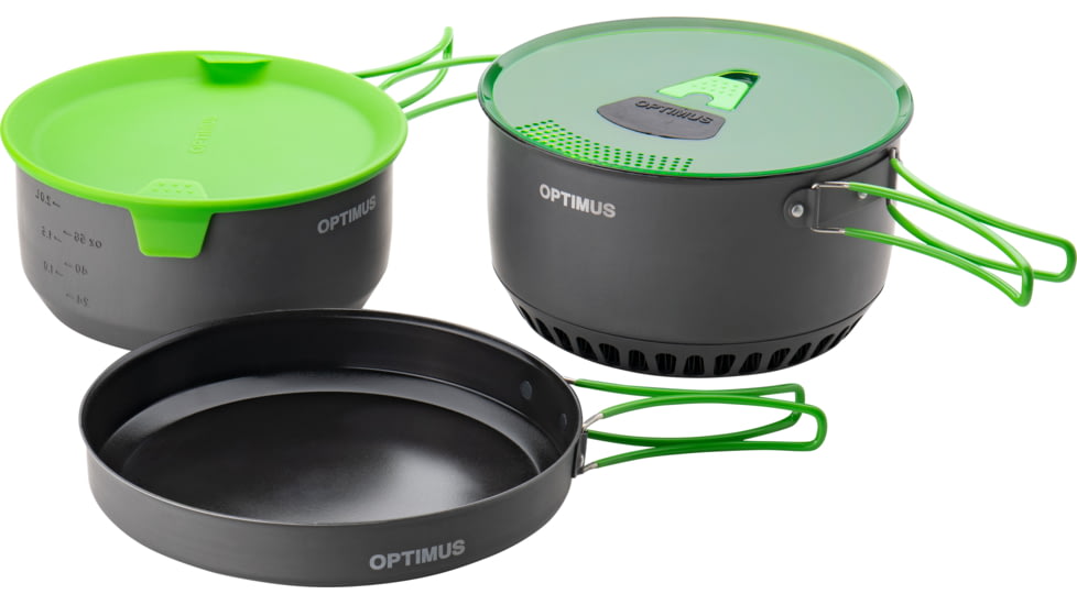 Optimus Terra Camp 4 Pot Set, Grey/Green, 8020677