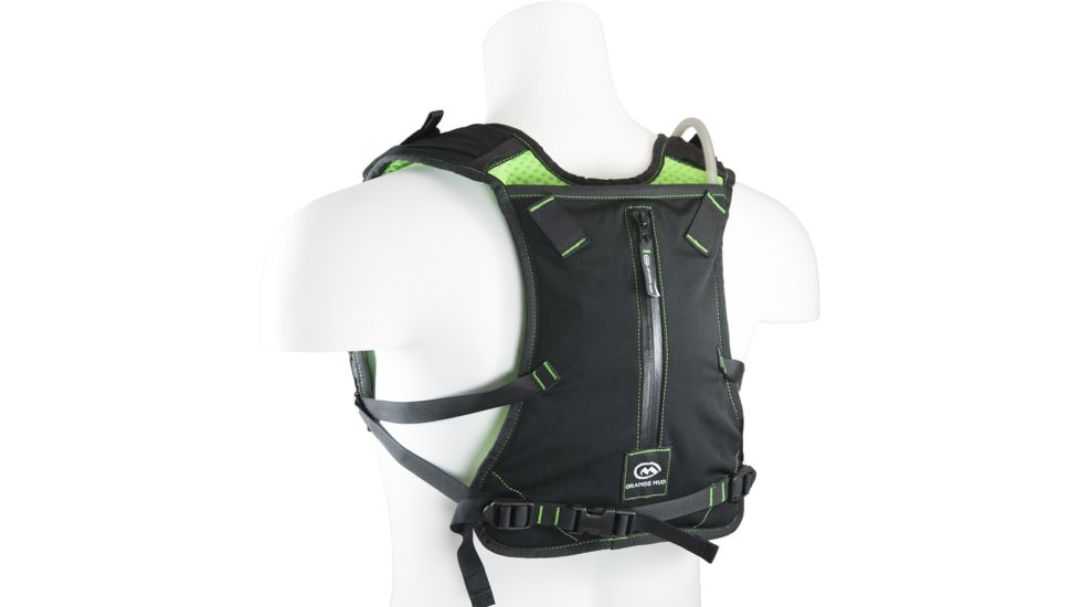 Orange Mud Endurance Running Vest-Lime Green-With trekking pole accessory