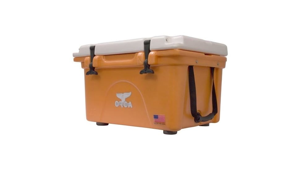 Orca 26 Qt Cooler,Orange/White ORCORWH026