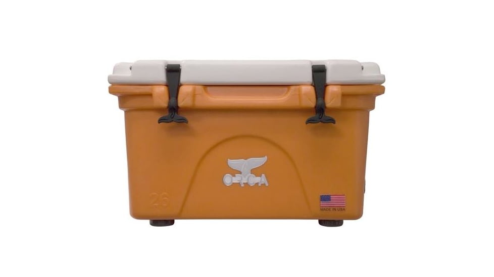 Orca 26 Qt Cooler,Orange/White ORCORWH026