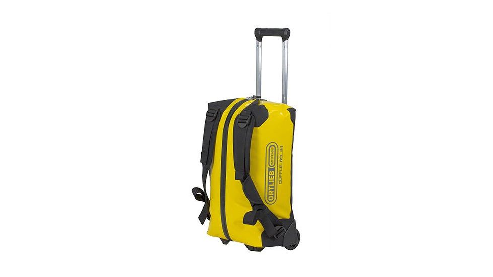 Ortlieb Duffle RG w/ Telescopic Handle, 34L, Sunyellow/Black, Sun Yellow/Black, PVC / Nylon, 5 Year MFG Warranty, ORT-39307