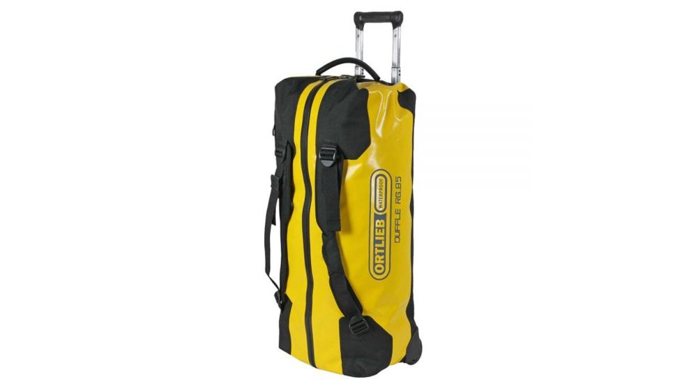 Ortlieb Duffle RG w/ Telescopic Handle, 85L, Sunyellow/Black, Sun Yellow/Black, PVC / Nylon, 5 Year MFG Warranty, ORT-39413
