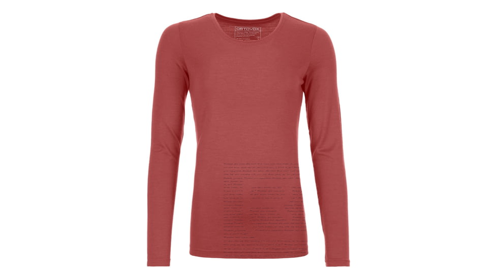 Ortovox 185 Merino Logo LS - Womens, Blush, Medium, 8302500008