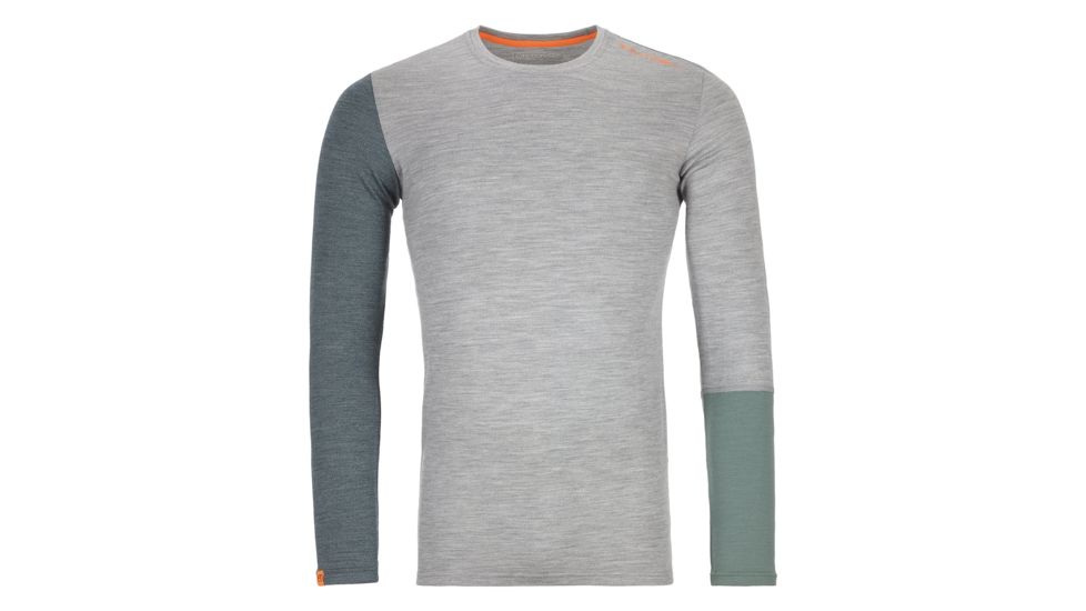 Ortovox 185 RockNWool Long Sleeve - Mens, Grey Blend, Extra Large, 8411100054-88302-XL