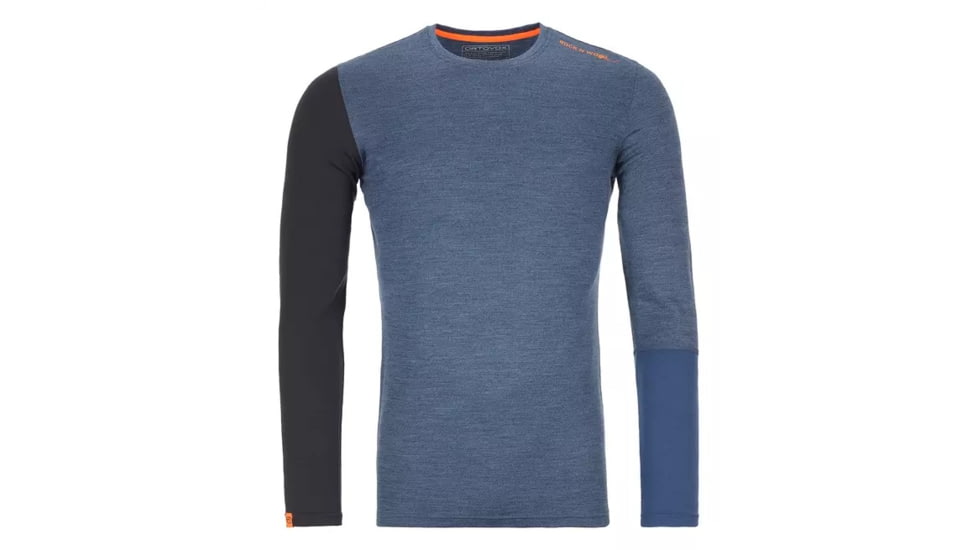 Ortovox 185 RockNWool Long Sleeve - Mens, Night Blue Blend, Small, 8411100046