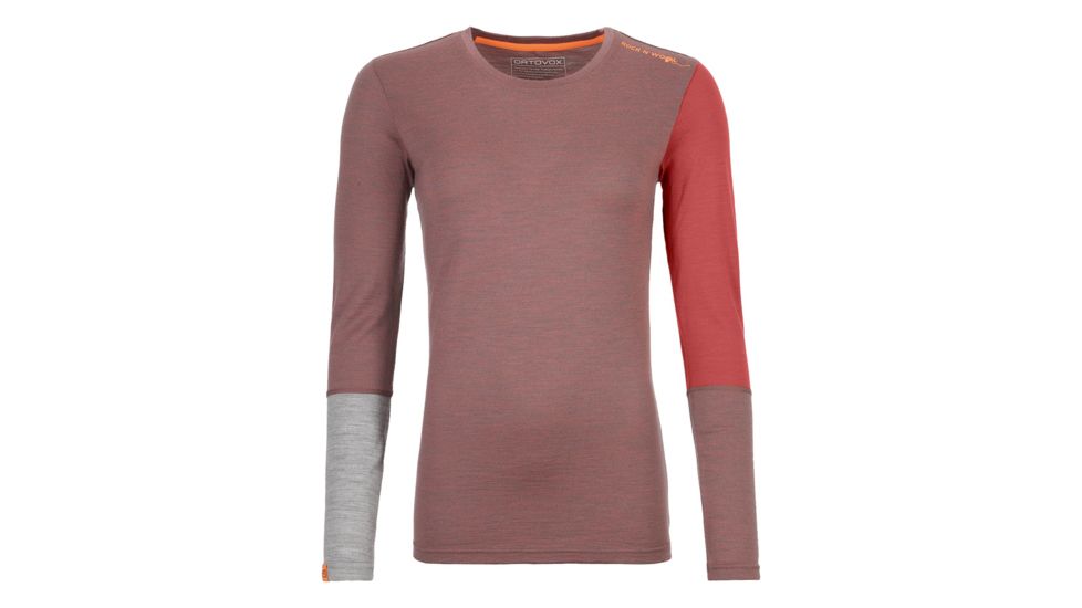 Ortovox 185 RockNWool Long Sleeve - Womens, Blush Blend, Medium, 8415100053-34201-M