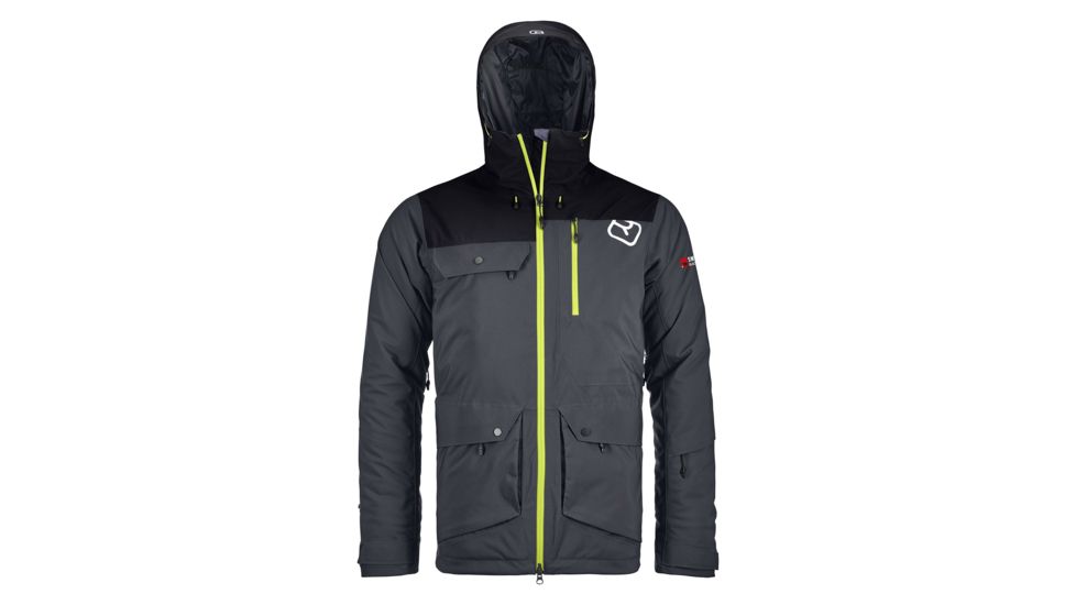 Ortovox 2L Swisswool Andermatt Jacket - Mens, Black Steel, Small, 7050300001-90501-S