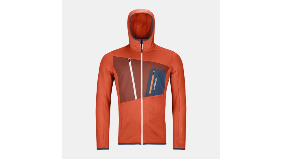 Ortovox Fleece Grid Hoody - Mens, Clay Orange, 2XL, 8721100055