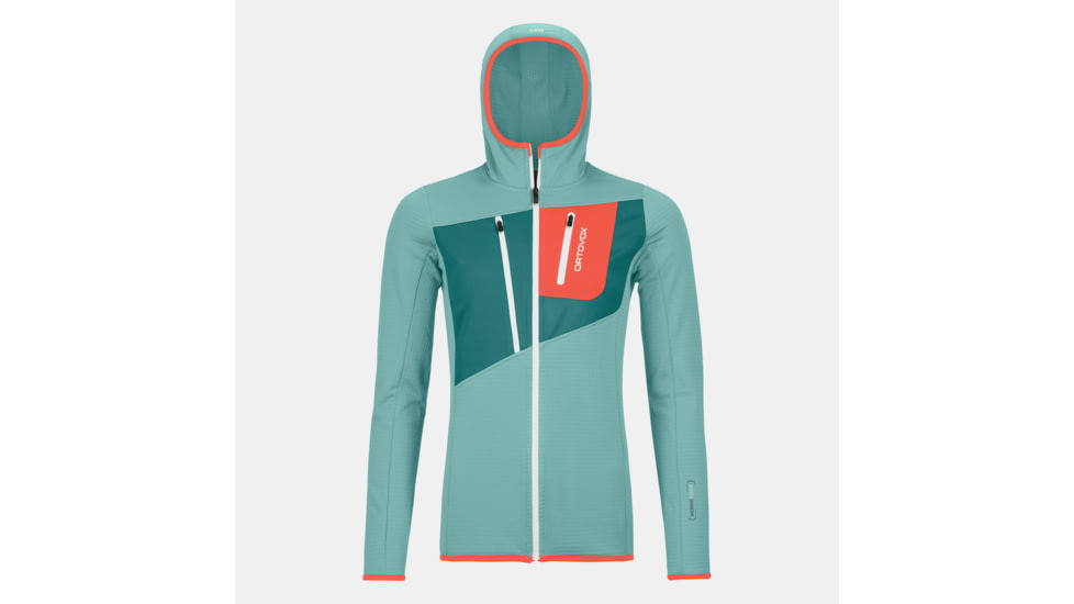 Ortovox Fleece Grid Hoody - Womens, Ice Waterfall, Extra Large, 8720100040
