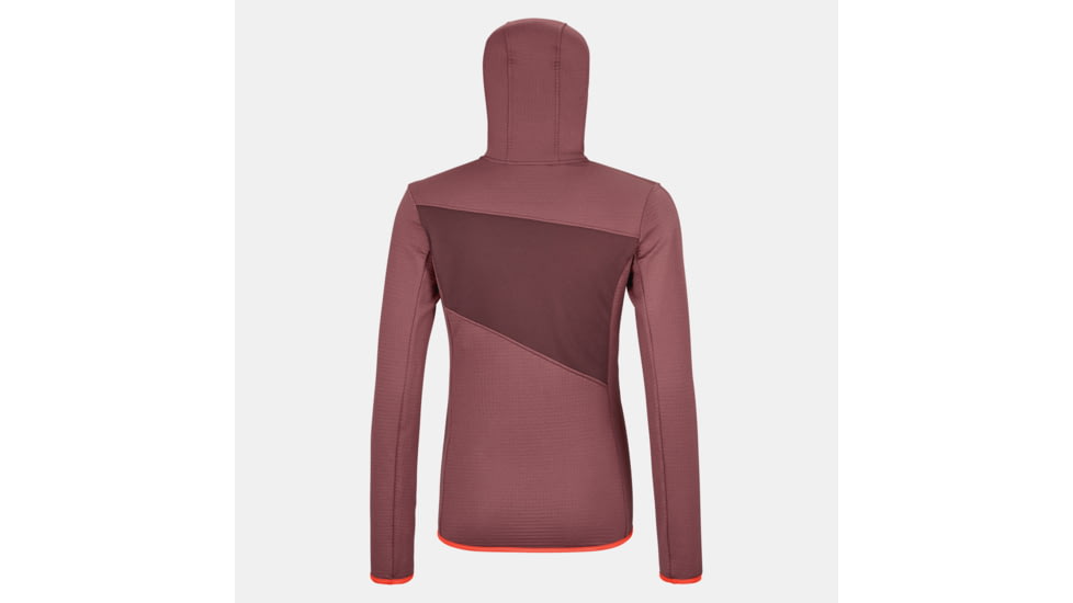 Ortovox Fleece Grid Hoody - Womens, Mountain Rose, Medium, 8720100043
