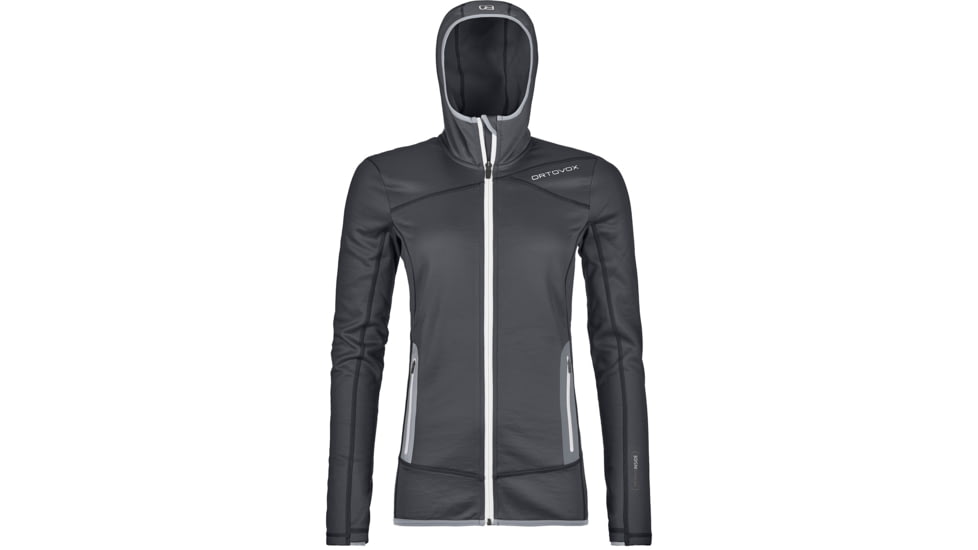 Ortovox Fleece Hoody - Womens, Black Steel, Extra Small, 8697300001