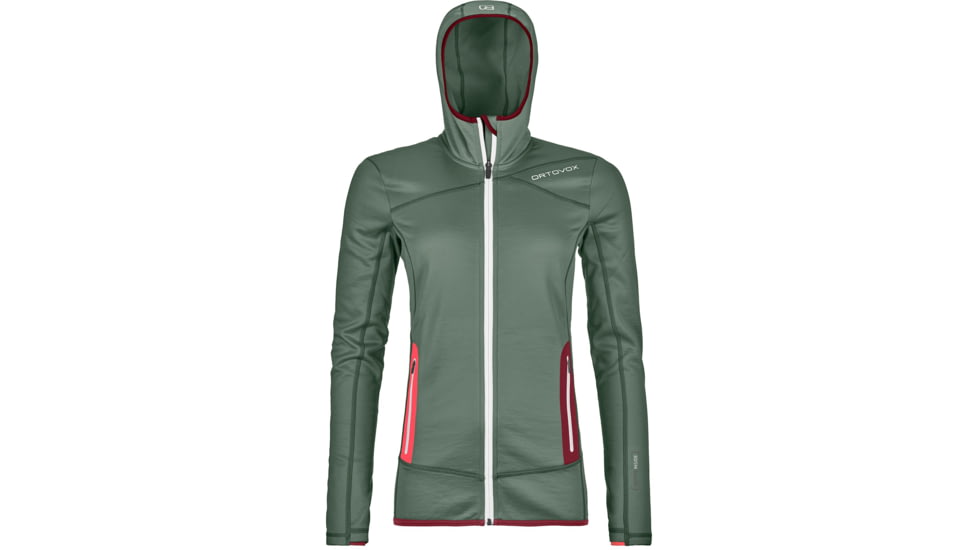Ortovox Fleece Hoody - Womens, Green Forest, Extra Small, 8697300016