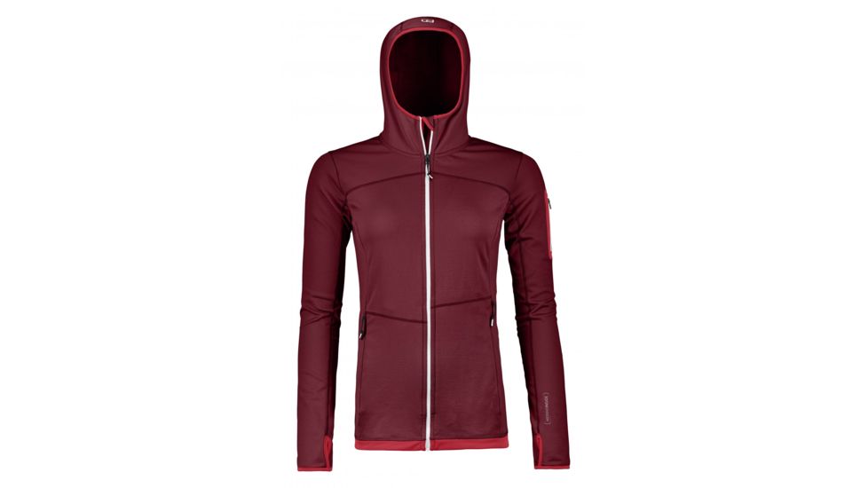Ortovox Fleece Light Hoody - Womens, Dark Blood, Medium, 8708600013-329-M