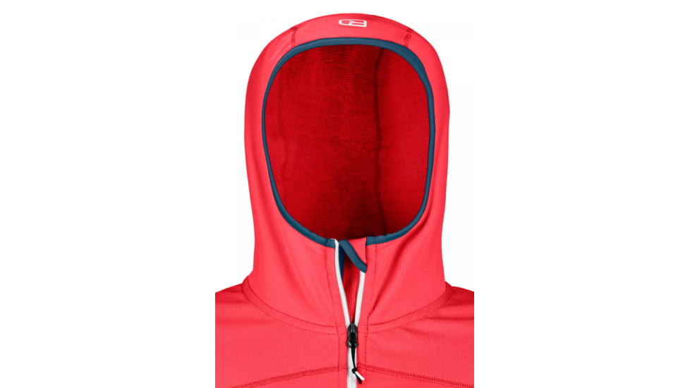 Ortovox Fleece Light Hoody - Womens, Hot Coral, Medium, 8708600008