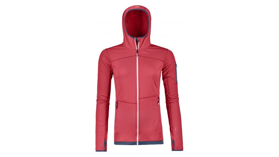 Ortovox Fleece Light Hoody - Womens, Hot Coral, Medium, 8708600008