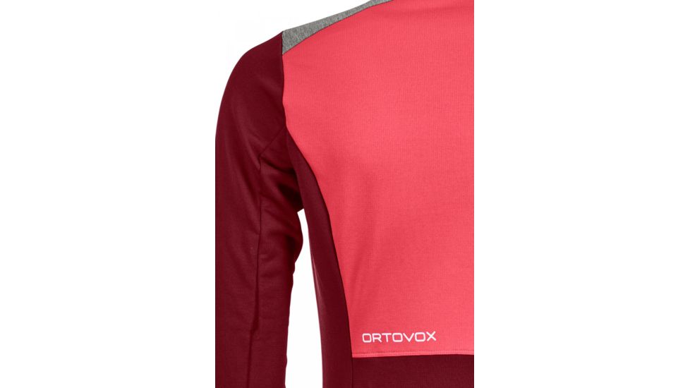 Ortovox Fleece Light Zip Neck - Womens, Hot Coral, Medium, 8708700013