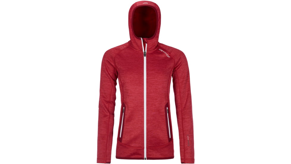 Ortovox Fleece Space Dyed Hoody - Womens, Hot Coral Blend, Medium, 8696400028