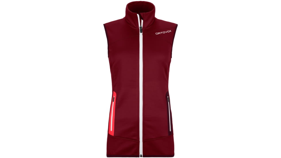 Ortovox Fleece Vest - Womens, Dark Blood, Small, 8692900007
